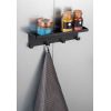Sina magnetica cu carlige si suport Ima Wenko Black Outdoor Kitchen 30 x 6,5 x 9 cm negru 55067100 - 6
