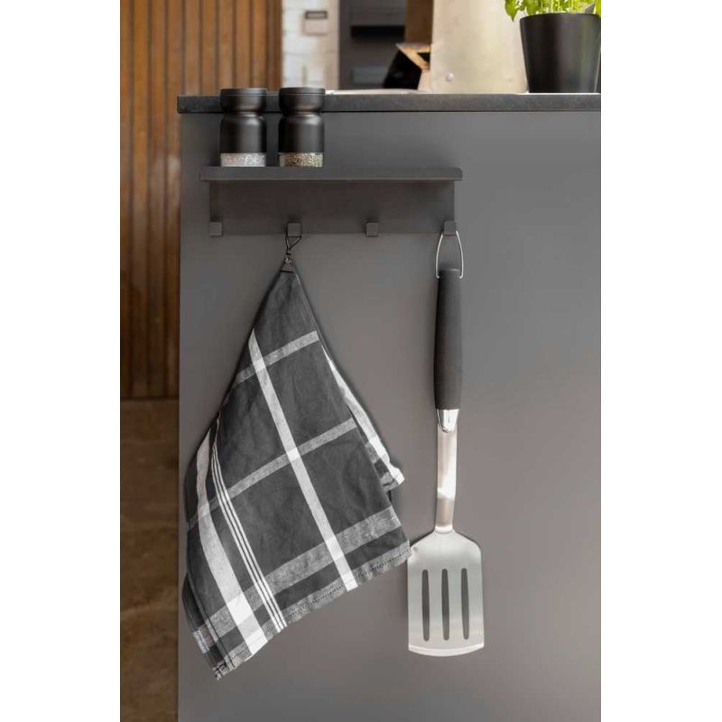 Sina magnetica cu carlige si suport Ima Wenko Black Outdoor Kitchen 30 x 6,5 x 9 cm negru 55067100 - 9