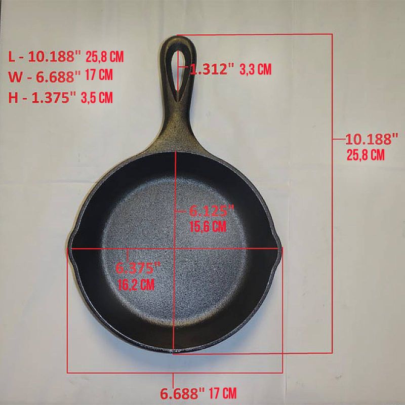 Tigaie adanca rotunda din fonta cu maner Lodge 16,5 cm L-3SK3 - 10