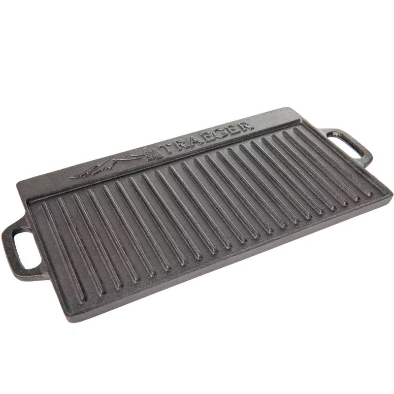 Plita din fonta cu 2 fete neteda si grill 49,5 x 23,5 cm pentru gratar Traeger BAC382 - 1 Plita din fonta cu 2 fete neteda si grill 49,5 x 23,5 cm pentru gratar Traeger BAC382 - 1