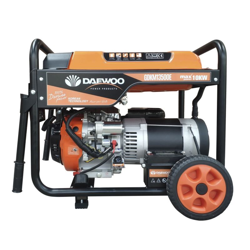 Generator Daewoo 9kW max 10kW electric start cu roti si manere GDKM13500E - 1 Generator Daewoo 9kW max 10kW electric start cu roti si manere GDKM13500E - 1