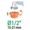 Set starter conector robinet 3/4 reductor 1/2 cuple automate 1/2 duza Claber - 88020000 - 3