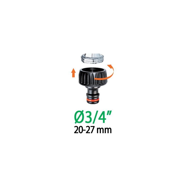 Set starter conector robinet 3/4 reductor 1/2 cuple automate 1/2 duza Claber - 88020000 - 4