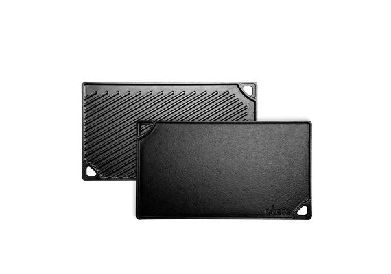 Plita din fonta cu 2 fete neteda si grill Lodge 42,5 x 24 cm L-DP3 - 1 Plita din fonta cu 2 fete neteda si grill Lodge 42,5 x 24 cm L-DP3 - 1