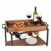 Mini bar rustic cu 3 rafturi, 80x89,5x40 cm, metal si MDF, Wenko 54125100 - 3