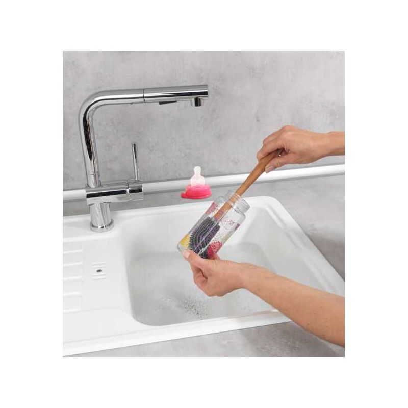 Perie pentru vase, din silicon, gri, 4,5x30 cm, Wenko Hollie 54762100 - 3