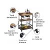 Mini bar rustic cu 3 rafturi, 80x89,5x40 cm, metal si MDF, Wenko 54125100 - 7