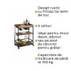 Mini bar rustic cu 3 rafturi, 80x89,5x40 cm, metal si MDF, Wenko 54125100 - 8