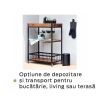 Mini bar rustic cu 3 rafturi, 80x89,5x40 cm, metal si MDF, Wenko 54125100 - 9