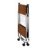 Mini bar pliabil cu roti transport, 2 rafturi, metal si MDF, 68 x 40,6 x 70 cm, Wenko Deluxe Walnut 713003100 - 2