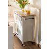 Mini bar alb cu 3 rafturi si usa, MDF si lemn, 80 x 88,5 x 40 cm, Wenko Country House 54130100 - 8