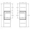 Semineu pe lemne 12Kw A-Caminetti Scandinavian Quattro 50BH - 6