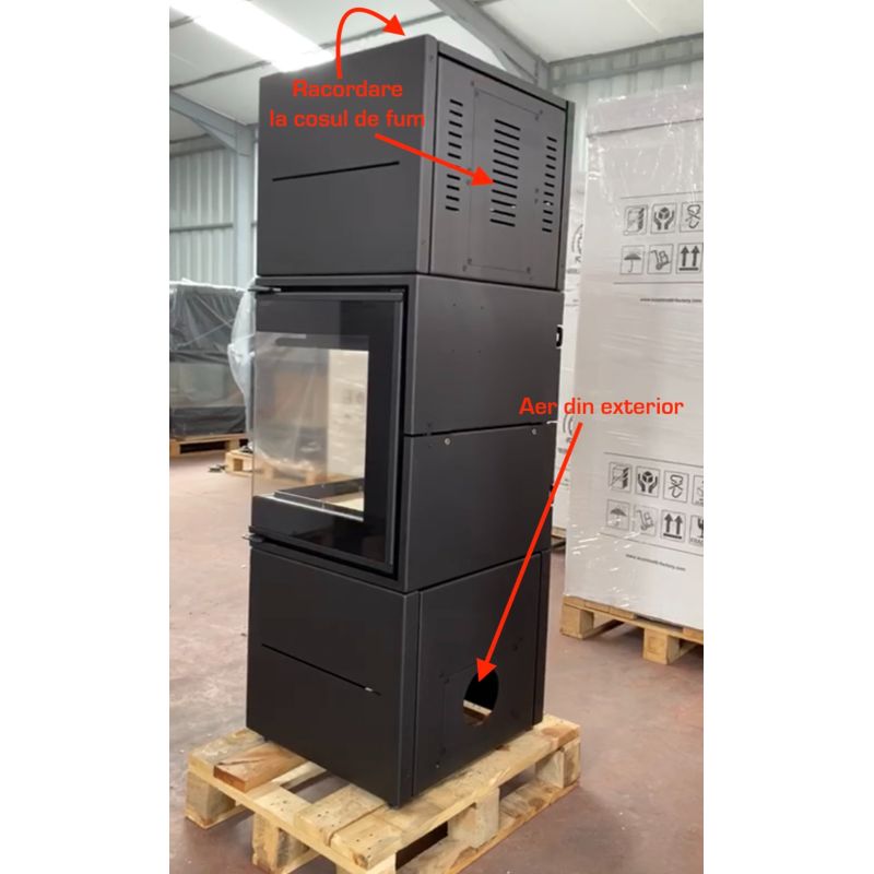 Semineu pe lemne 12Kw A-Caminetti Scandinavian Quattro 50BH - 5