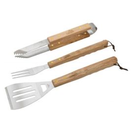 Set 3 ustensile pentru gratar cu manere de lemn Cattara TT13108 - 1