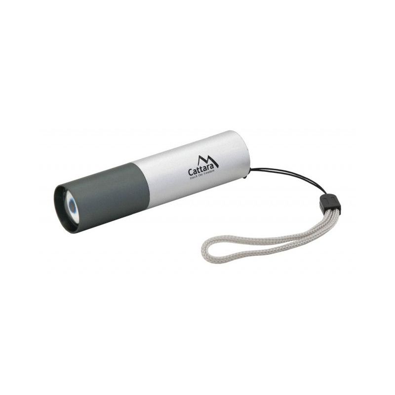 Lanterna reincarcabila LED 120lm Zoom Silver Cattara - 1 Lanterna reincarcabila LED 120lm Zoom Silver Cattara - 1