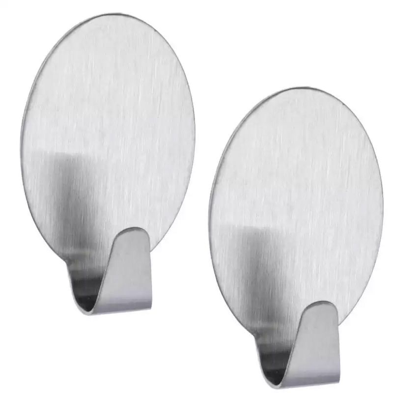 Set 2 carlige ovale argintii Wenko Maxi 4378210100 - 1 Set 2 carlige ovale argintii Wenko Maxi 4378210100 - 1