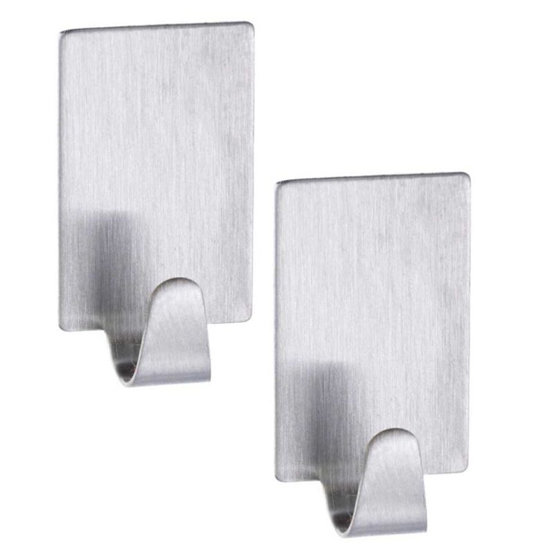 Set 4 carlige dreptunghiulare argintii Wenko 4378010100 - 1 Set 4 carlige dreptunghiulare argintii Wenko 4378010100 - 1