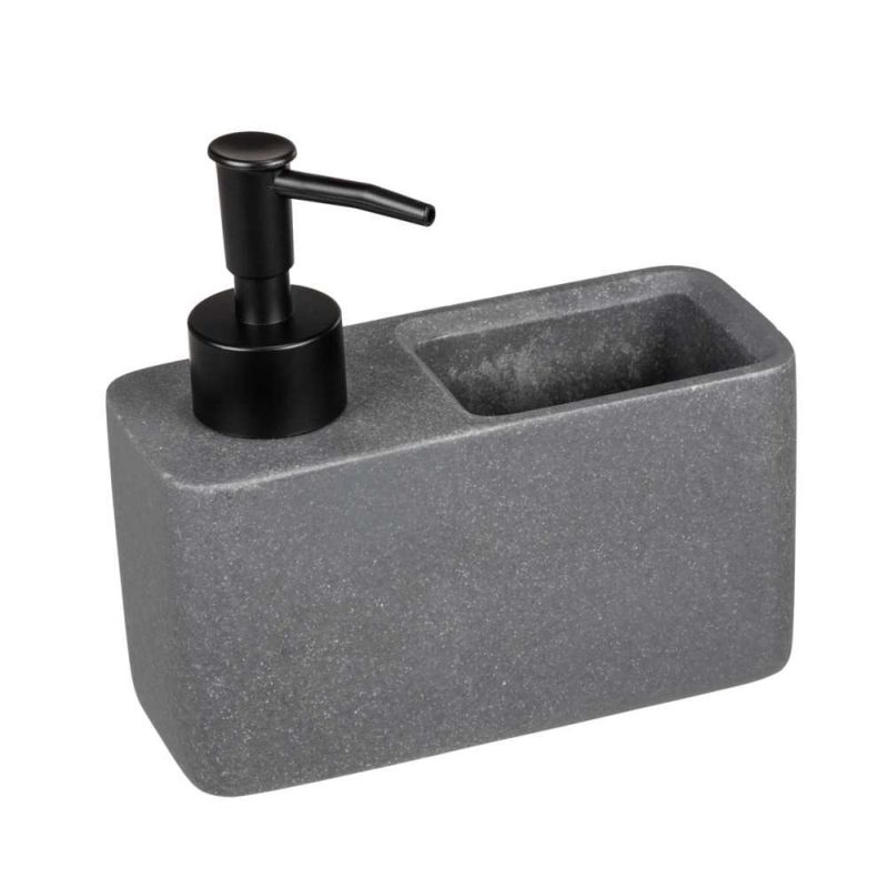 Dispenser pentru sapun lichid cu suport burete integrat Wenko Resa Grey 54669100 - 1