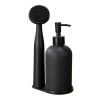 Set dispenser sapun lichid si perie pentru bucatarie Wenko Black Outdoor Kitchen Piedo 55077100 - 1