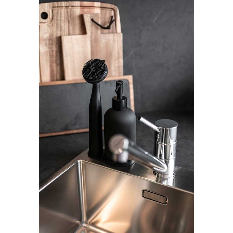 Set dispenser sapun lichid si perie pentru bucatarie Wenko Black Outdoor Kitchen Piedo 55077100 - 11