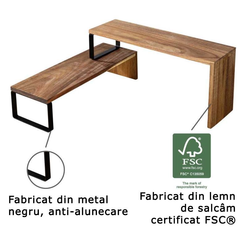 Rafturi de bucatarie din lemn de acacia Wenko Black Outdoor Kitchen 55097100 - 10