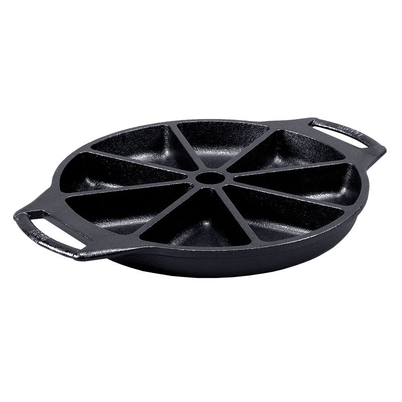 Tava rotunda din fonta cu 8 triunghiuri pentru tarta Lodge 22,7 cm L-BW8WP - 1