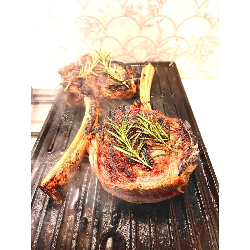 Plita din fonta cu 2 fete neteda si grill 43 x 26 cm Char-Broil 140007 - 4