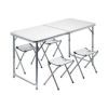 Set pliabil masa + 4 scaune DOUBLE Cattara - gri - TT13488 - 1
