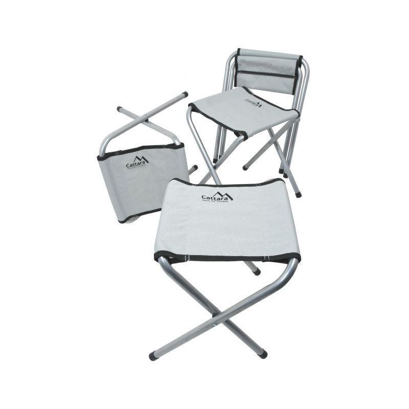 Set pliabil masa + 4 scaune DOUBLE Cattara - gri - TT13488 - 7
