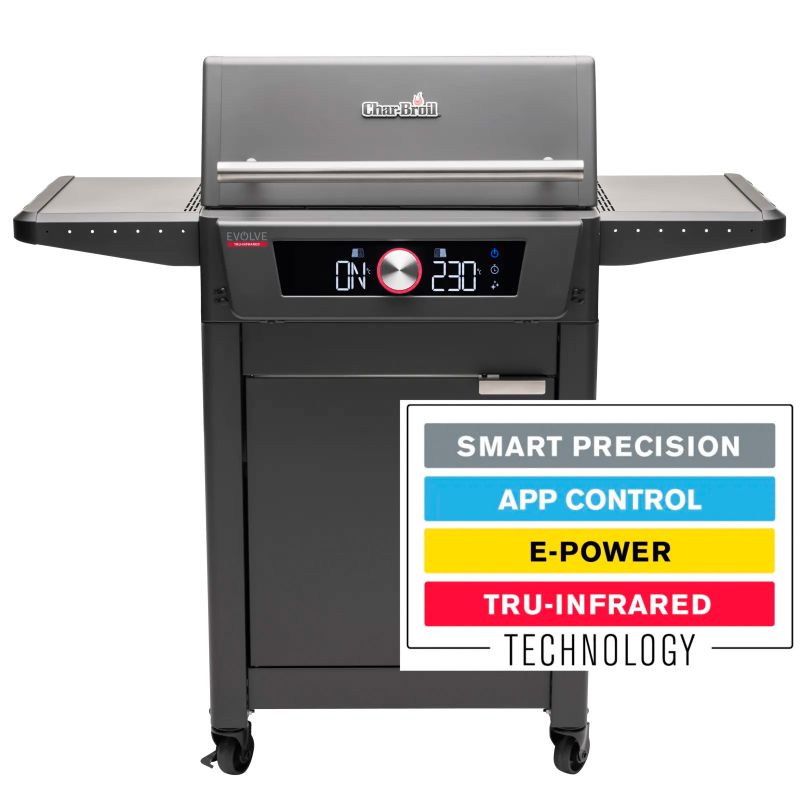 Gratar electric Char-Broil Evolve, display, grile din fonta, TRU-Infrared 140993 - 1 Gratar electric Char-Broil Evolve, display, grile din fonta, TRU-Infrared 140993 - 1