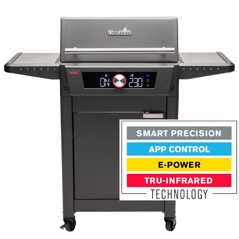 Gratar electric Char-Broil Evolve, display, grile din fonta, TRU-Infrared 140993 - 1