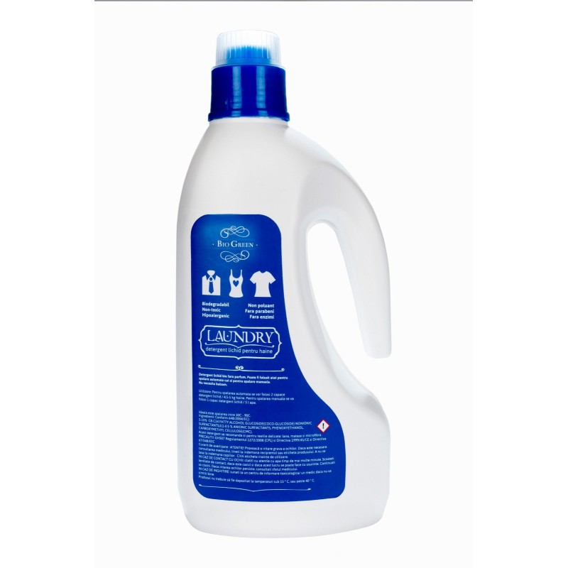 Detergent lichid pentru haine Bio Green Laundry 1,5 litri - 1 Detergent lichid pentru haine Bio Green Laundry 1,5 litri - 1