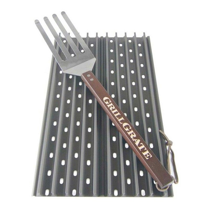 Set 2 grile pentru gratar de 40 x 13 cm si spatula GrillGrate WGG15.75K - 1 Set 2 grile pentru gratar de 40 x 13 cm si spatula GrillGrate WGG15.75K - 1