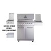 Gratar pe gaz din inox ALL GRILL Allrounder L 100304, cu 4.1 arzatoare si arzator ceramic pentru rotisor - 1