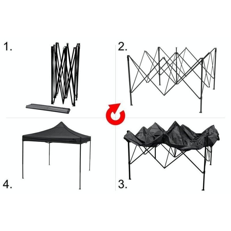 Pavilion pliabil impermeabil Cattara 3 x 3m verde - TT13342 - 3