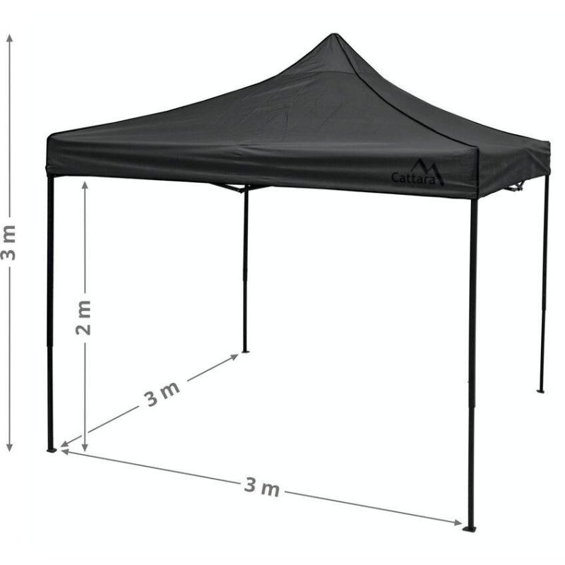 Pavilion pliabil impermeabil Cattara 3 x 3m verde - TT13342 - 7