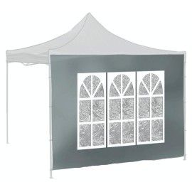 Perete lateral impermeabil cu fereasta 3 x 2 m pentru pavilioanele Cattara - TT13345 - 1