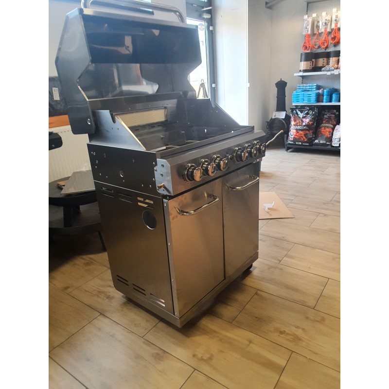 Gratar pe gaz din inox ALL GRILL Allrounder L 100304, cu 4.1 arzatoare si arzator ceramic pentru rotisor - 4