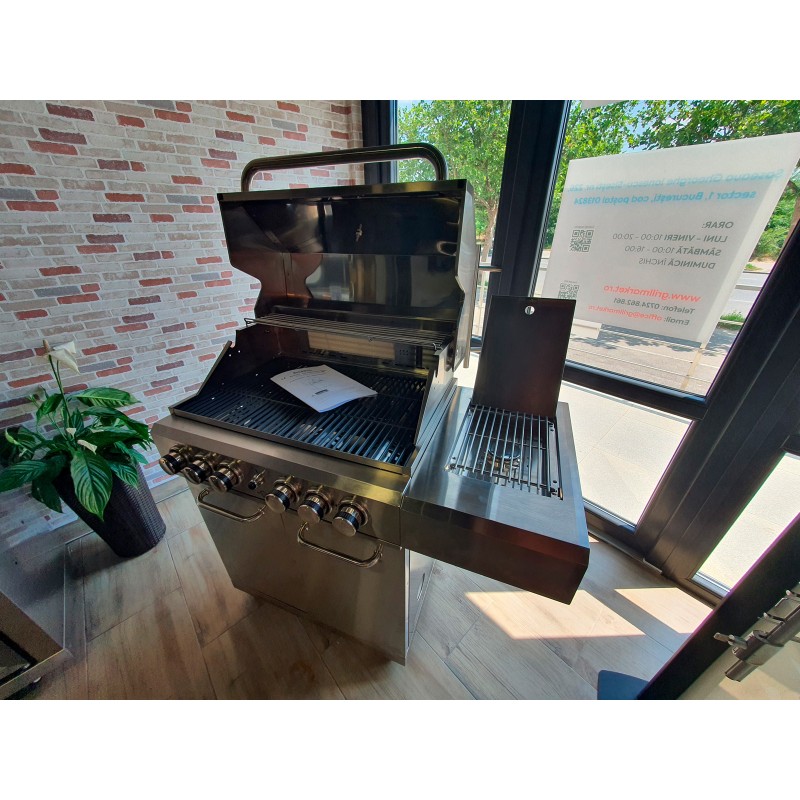 Gratar pe gaz din inox ALL GRILL Allrounder L 100304, cu 4.1 arzatoare si arzator ceramic pentru rotisor - 10
