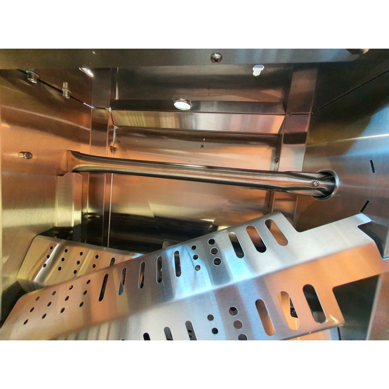 Gratar pe gaz din inox ALL GRILL Allrounder L 100304, cu 4.1 arzatoare si arzator ceramic pentru rotisor - 15