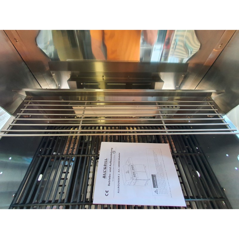 Gratar pe gaz din inox ALL GRILL Allrounder L 100304, cu 4.1 arzatoare si arzator ceramic pentru rotisor - 16