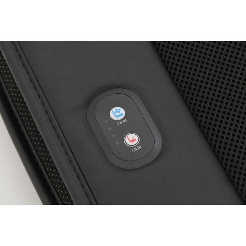 Husa scaun auto cu ventilatie si incalzire, 12V, 3 trepte de viteza, negru, textil si piele sintetica - 6