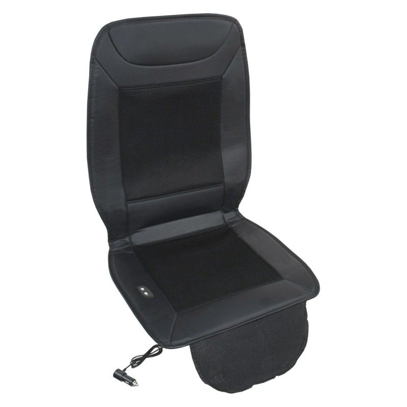 Husa scaun auto cu ventilatie si incalzire, 12V, 3 trepte de viteza, negru, textil si piele sintetica - 7