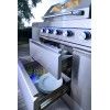 Bucatarie exterior din inox, gratar gaz 4 arzatoare, arzator lateral, chiuveta, frigider 65 l, Buschbeck Oxford - 7