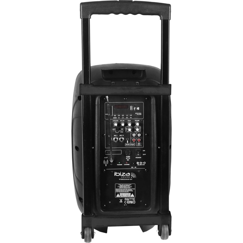 Boxa portabila activa Ibiza difuzor 25CM 200W microfon bluetooth HYBRID10VHF-BT - 5
