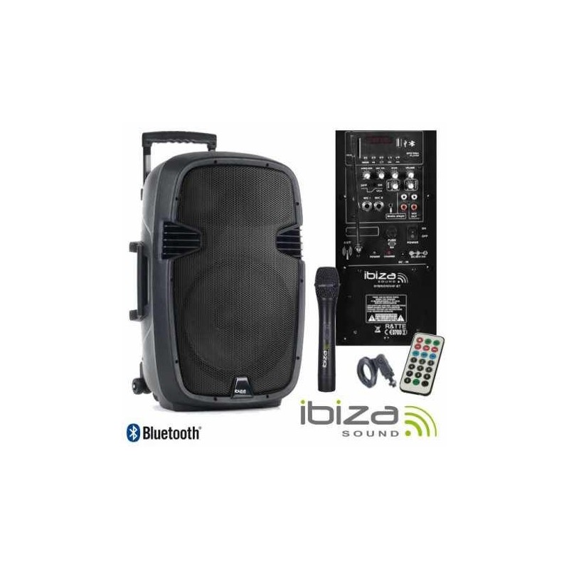 Boxa portabila activa Ibiza difuzor 25CM 200W microfon bluetooth HYBRID10VHF-BT - 4