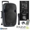 Boxa portabila activa Ibiza difuzor 25CM 200W microfon bluetooth HYBRID10VHF-BT - 4