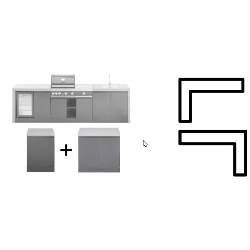Modul bucatarie de exterior cu chiuveta Grandhall K01000292S - 20