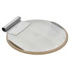 Set pizza piatra 33 cm, foaie inox 31 cm si feliator Grandhall A06619033M - 1