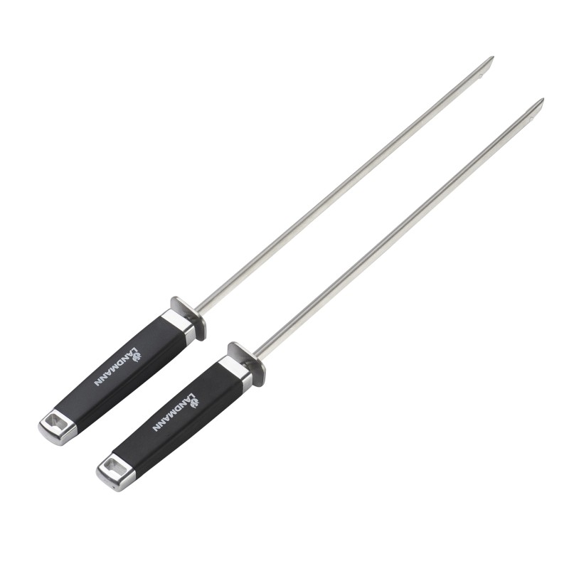 Set 2 tepuse din inox pentru gratar, maner plastic, 40,5 cm, Landmann Pure 13632 - 1
